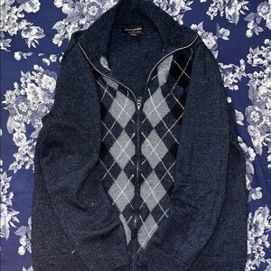 Navy Blue Argyle Sweater by Banana Republic